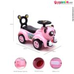 BAYBEE Panda musical ride on push car for kids - 1 + years, pink