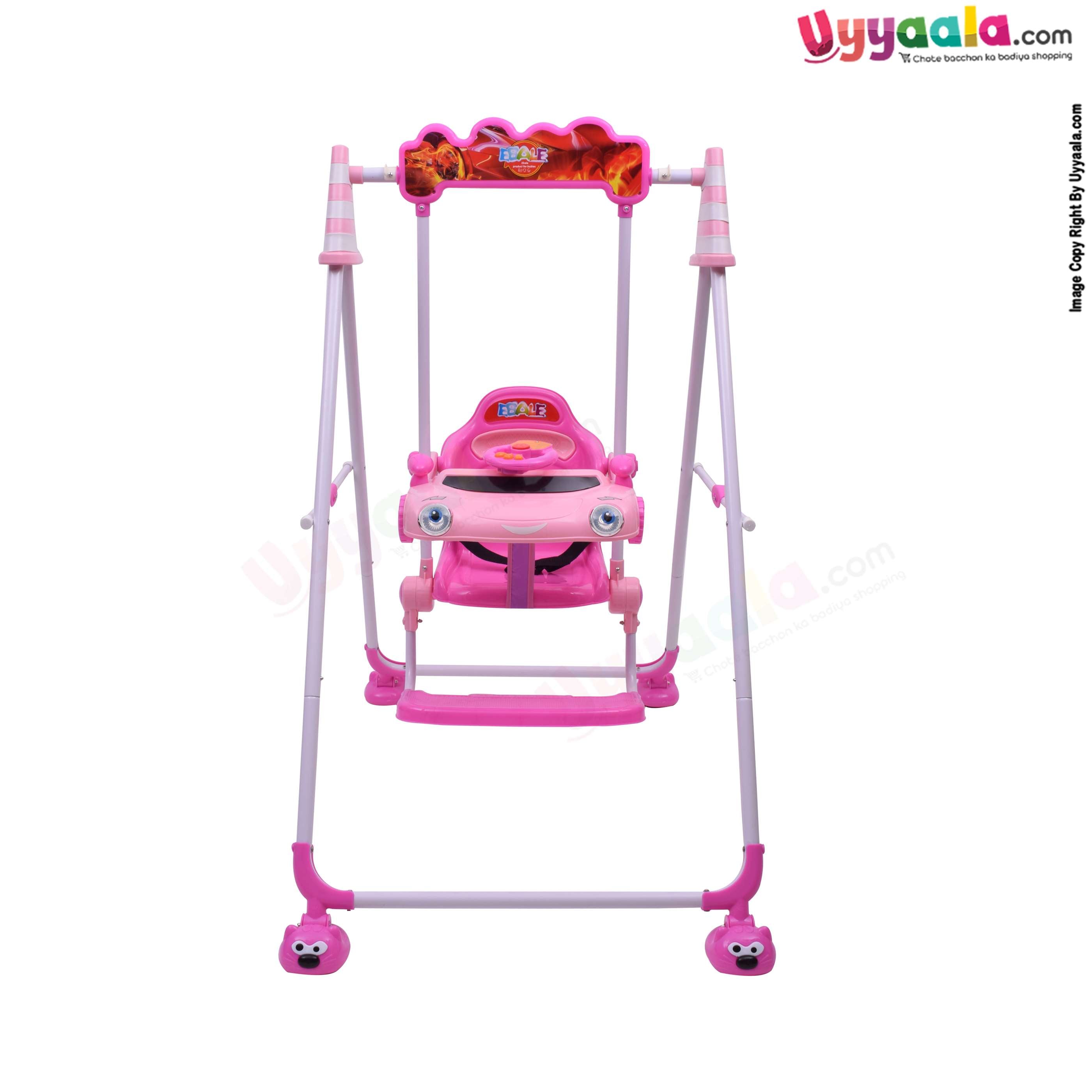 EBALE Garden swing with music for babies - 6 + months, pink