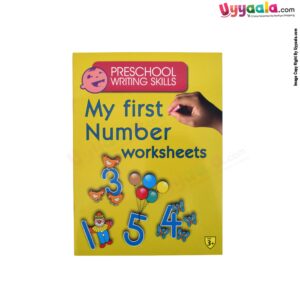 Preschool writing skills - my first number worksheets, 3 + years