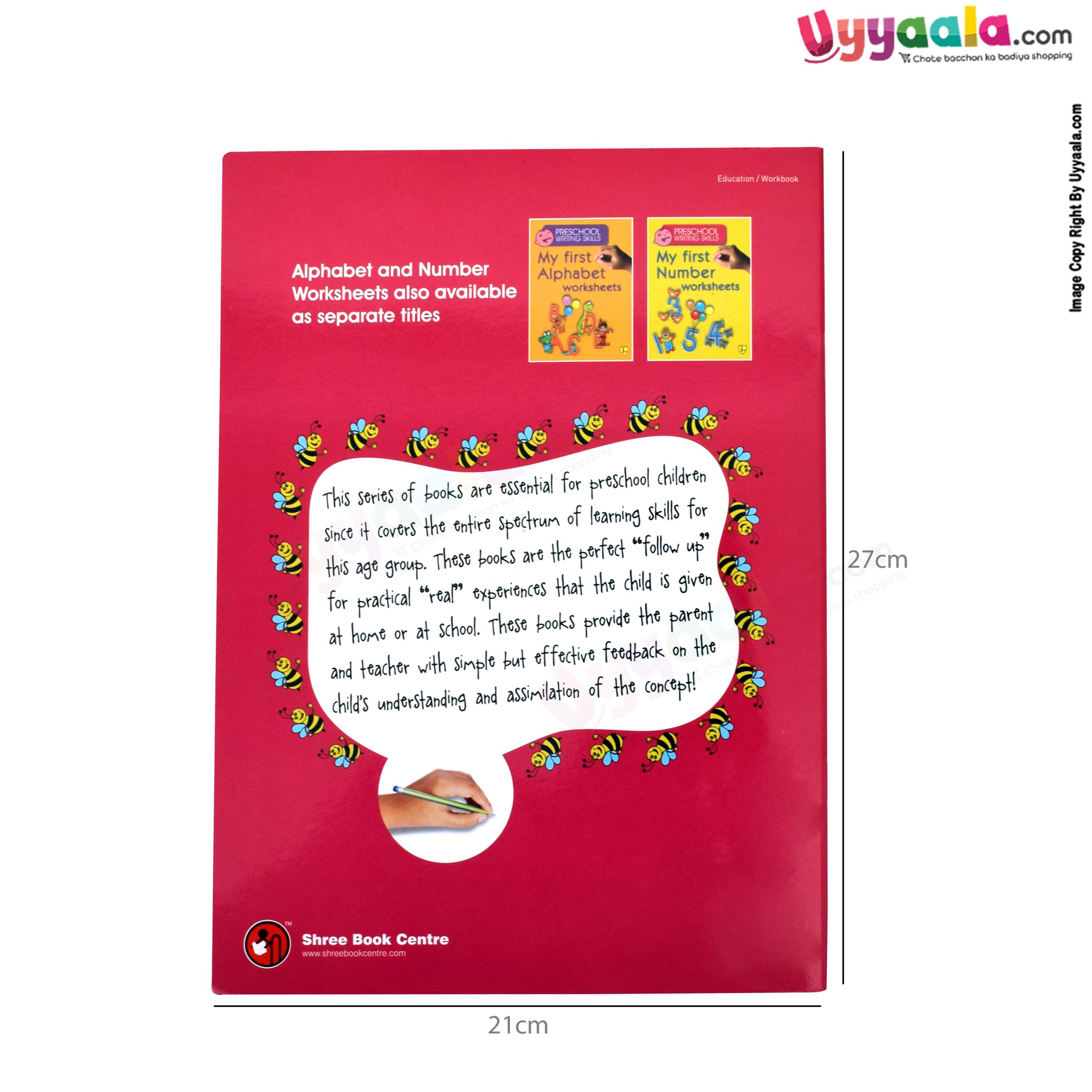 Preschool writing skills - my first number worksheets, 3 + years