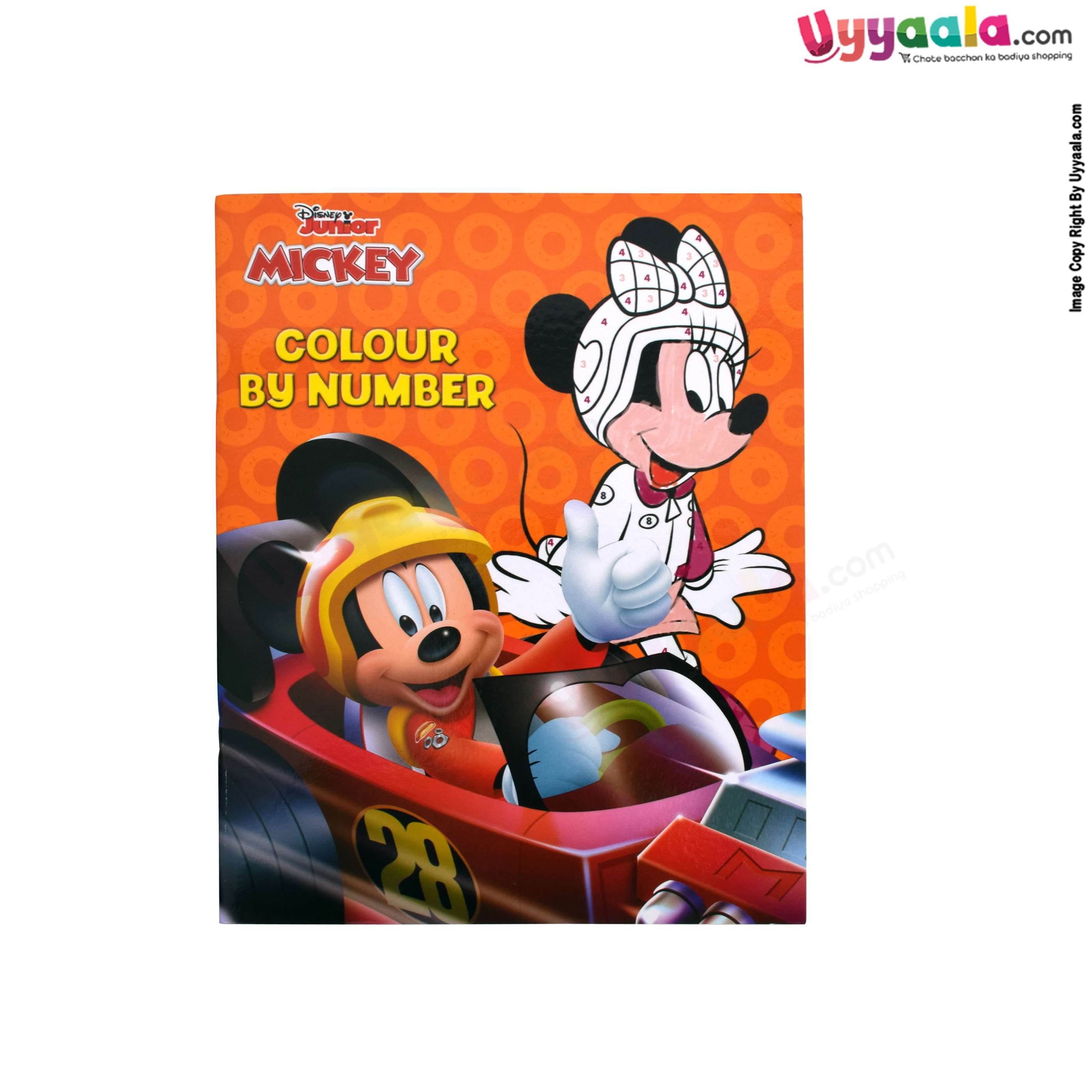 Disney junior mickey mouse roadster racers - color by number, 4 + years