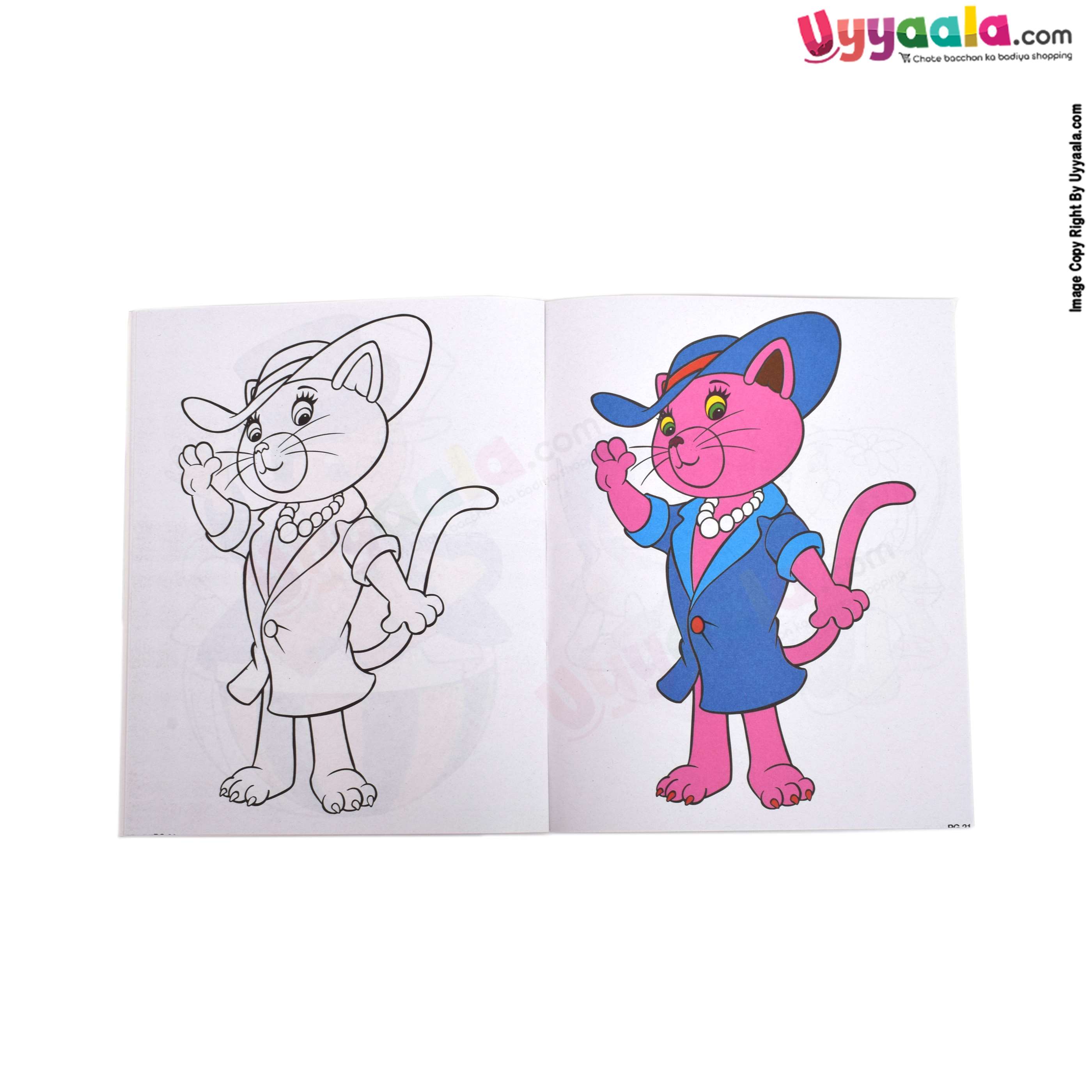 Look 'n' color - a copy coloring book, pack of 3 - 3 volumes, with free 12 sketch pens - 4 + years