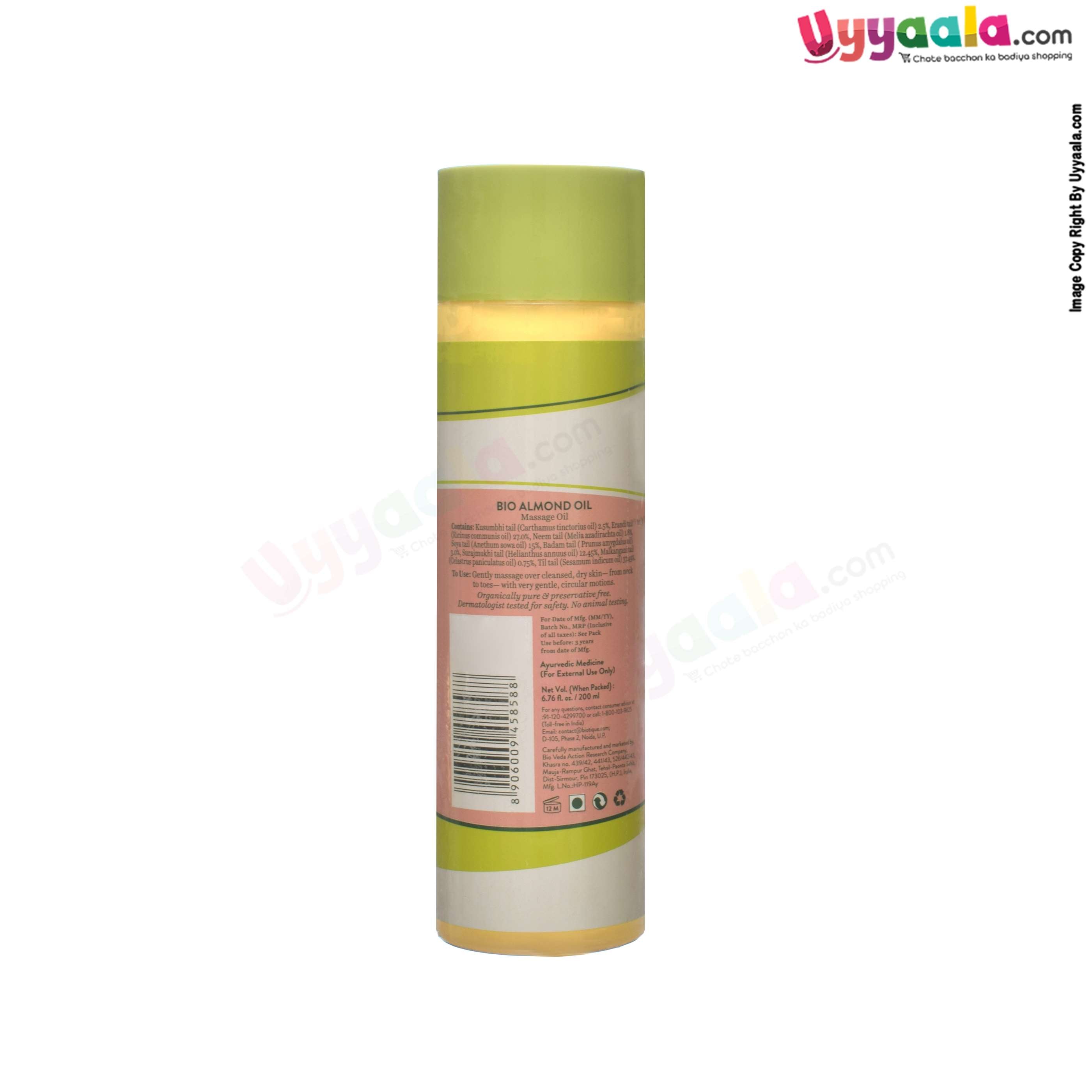 BABY BIOTIQUE Massage oil - bio almond, 200ml