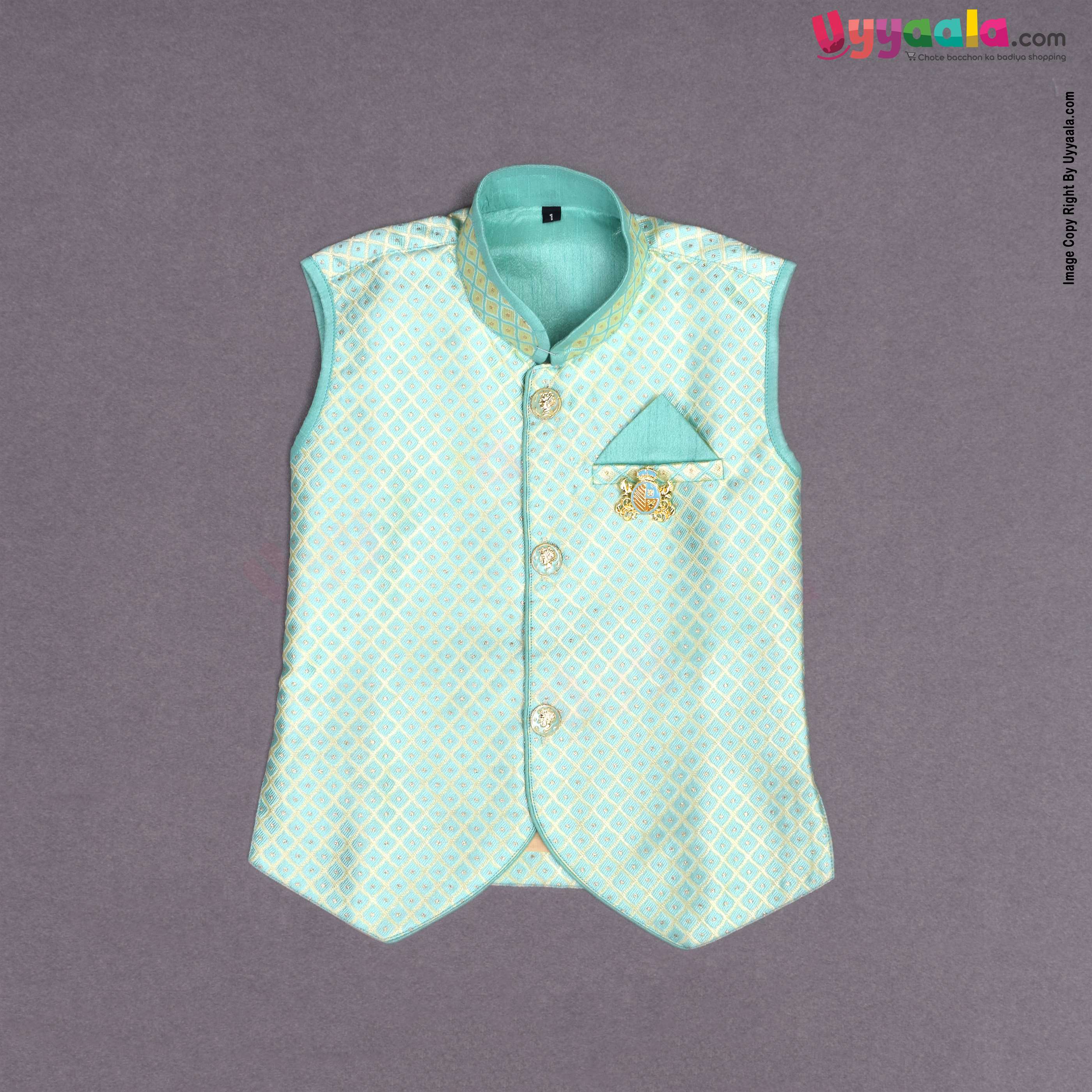 KUTE KIDS Ethnic wear full sleeves printed kurta & dothi set, poly-blend cotton for baby boys (12 - 18 m)
