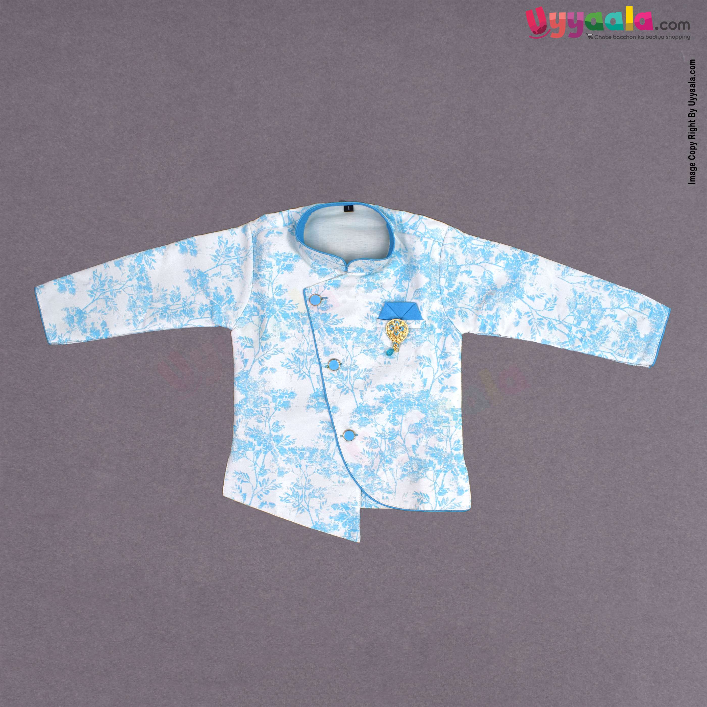 KUTE KIDS Ethnic wear full sleevess printed kurta & dothi set, poly-blend cotton for baby boys (12 - 18 m)
