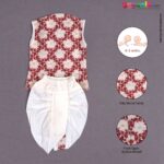 Ethinc wear sleeveless kurta & dothi set  for new born babies