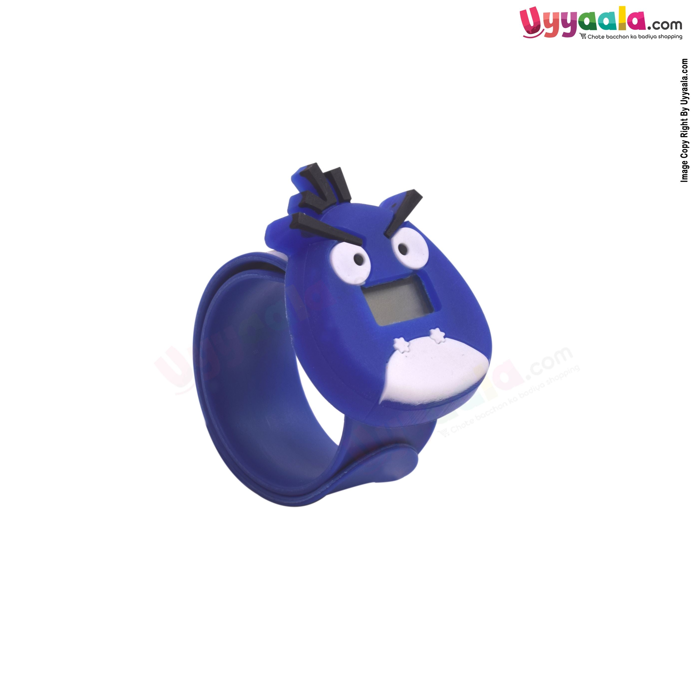 Angry bird analog scale watch for kids - blue strap with angry bird print,