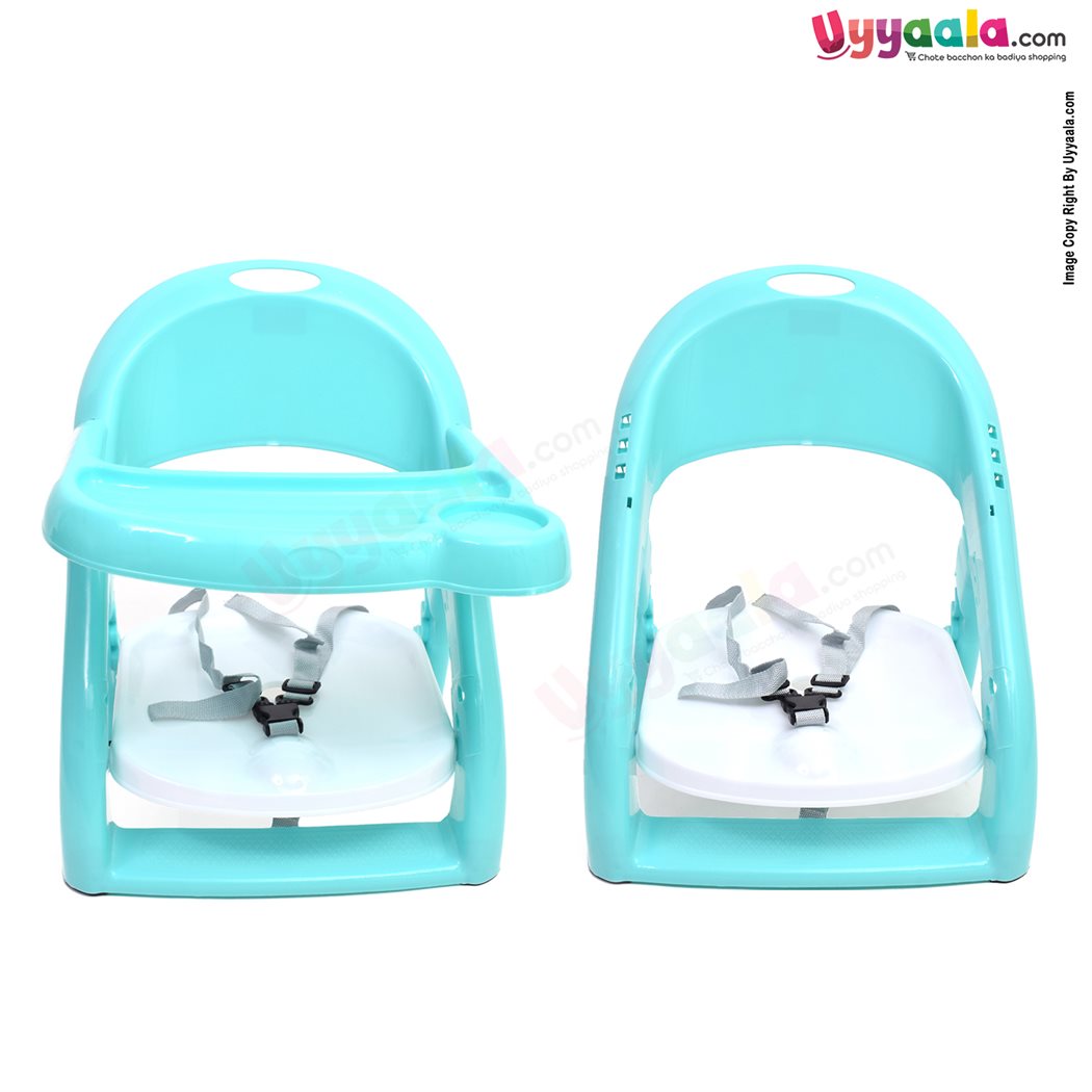 Baby feeding chair with removable food tray & safety belt