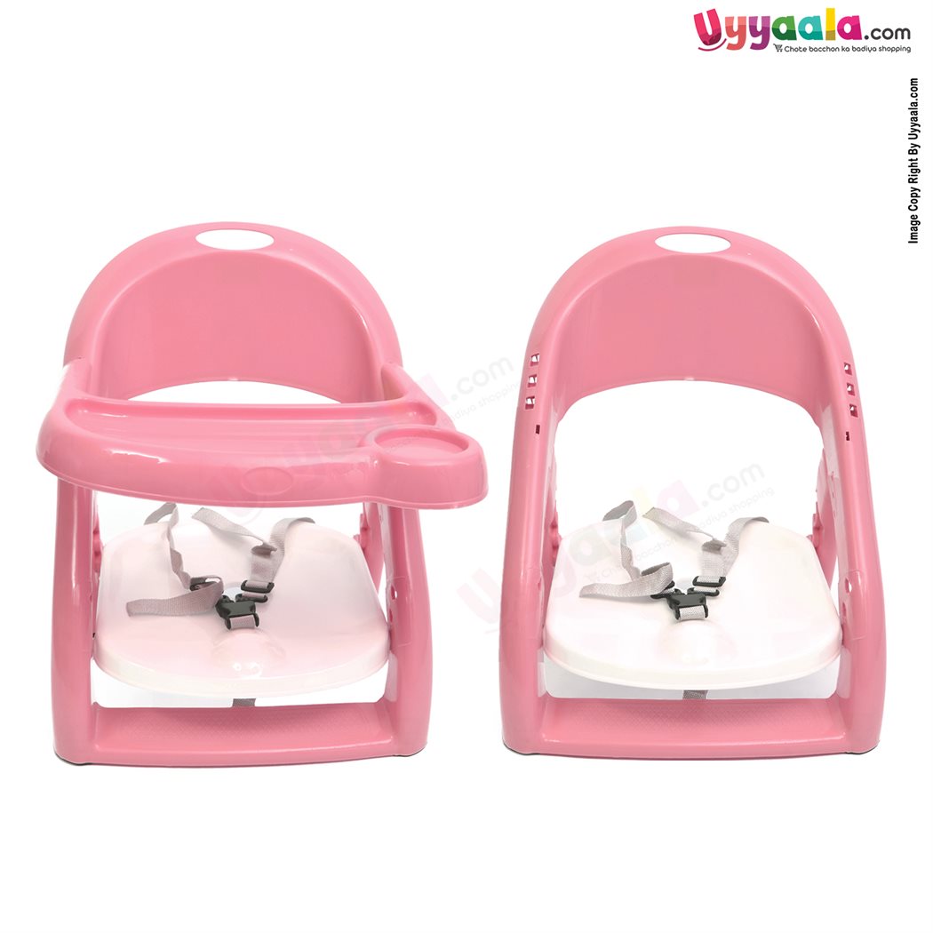 Baby feeding chair with removable food tray & safety belt