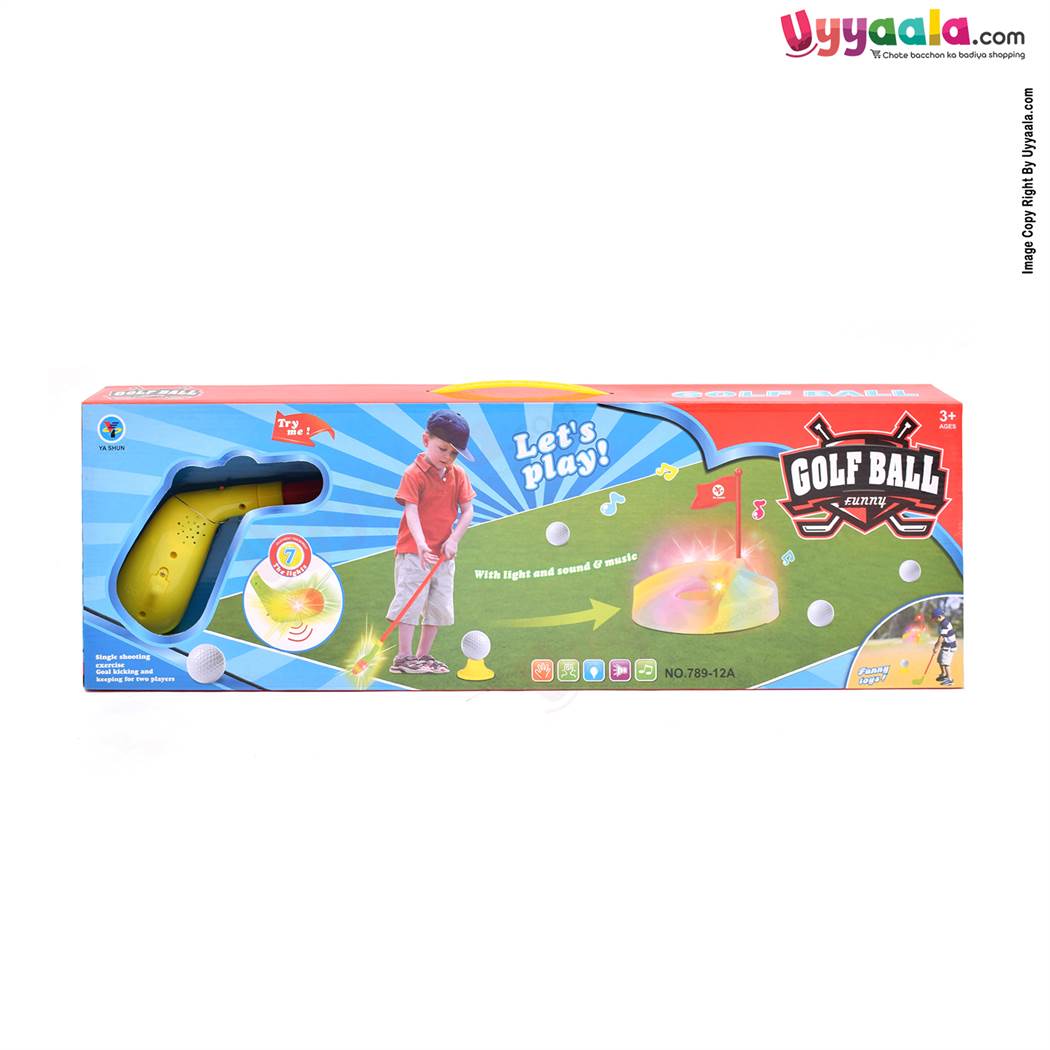 Golf ball funny sports play set with lights & music for kids - 3 + years
