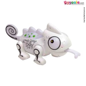 Funny chameleon battery operated toy with lights, music & swinging tail for kids - 3 + years