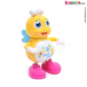 MKL Dancing honey bee battery operated toy with flapping wings, music & lights for kids - 18 + months