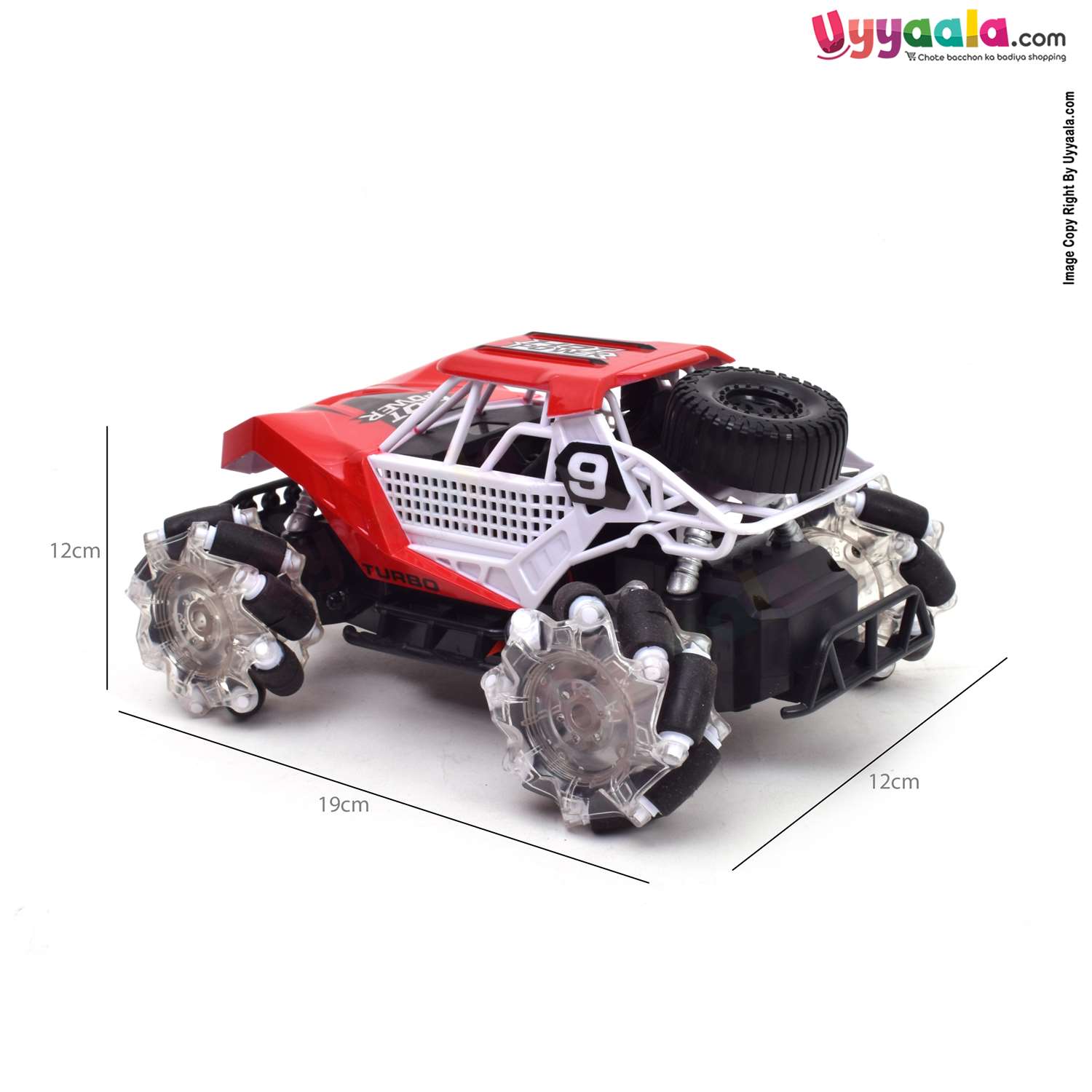 Remote controlled car with lights