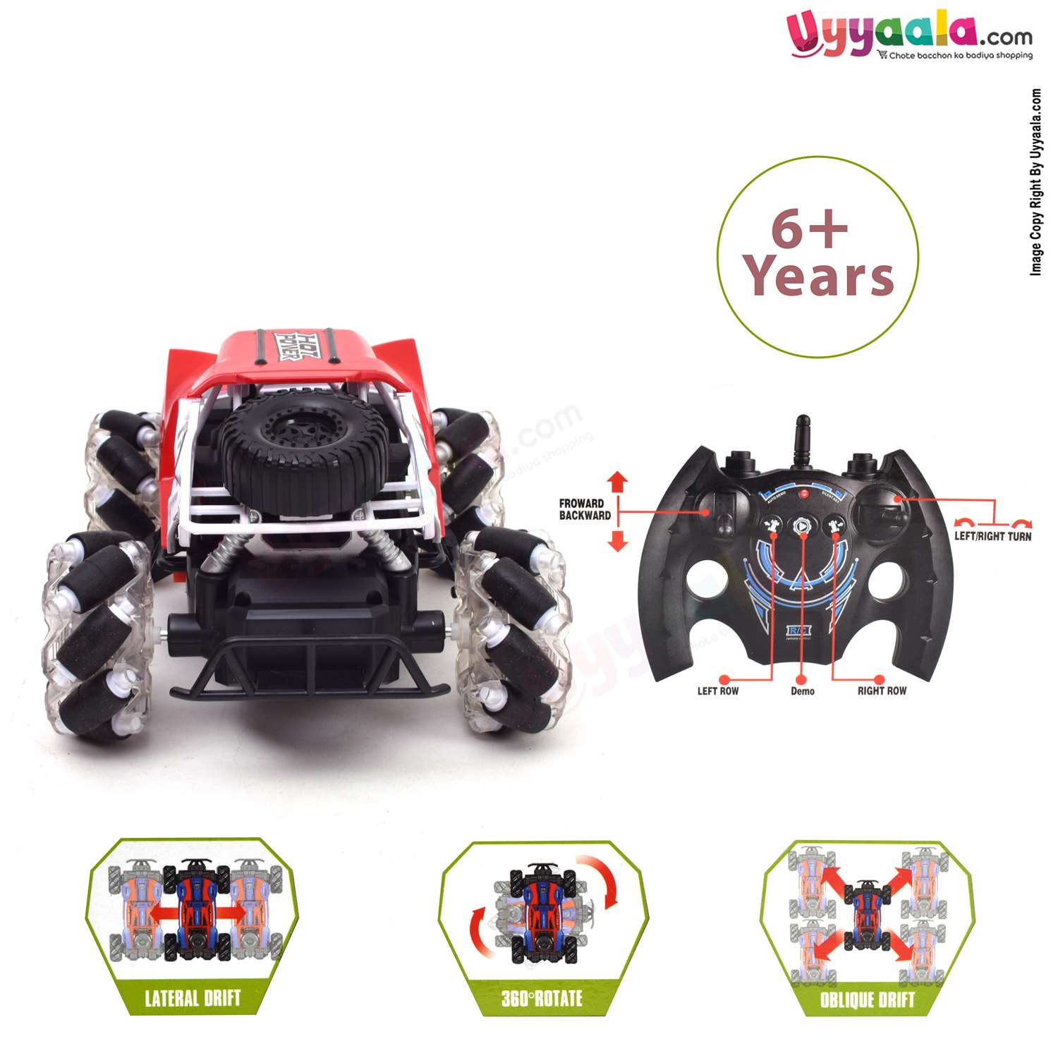 360 °  rotational drift climbing remote controlled car
