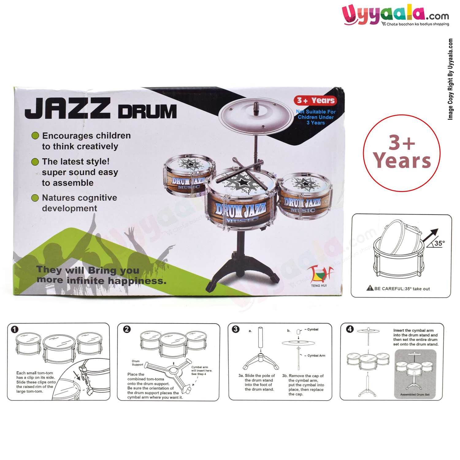 Kids musical drum set