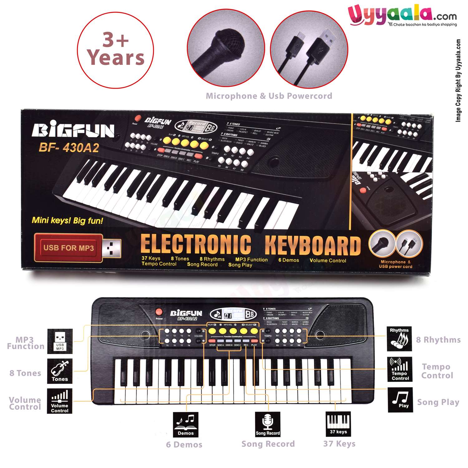 Electronic keyboard for kids