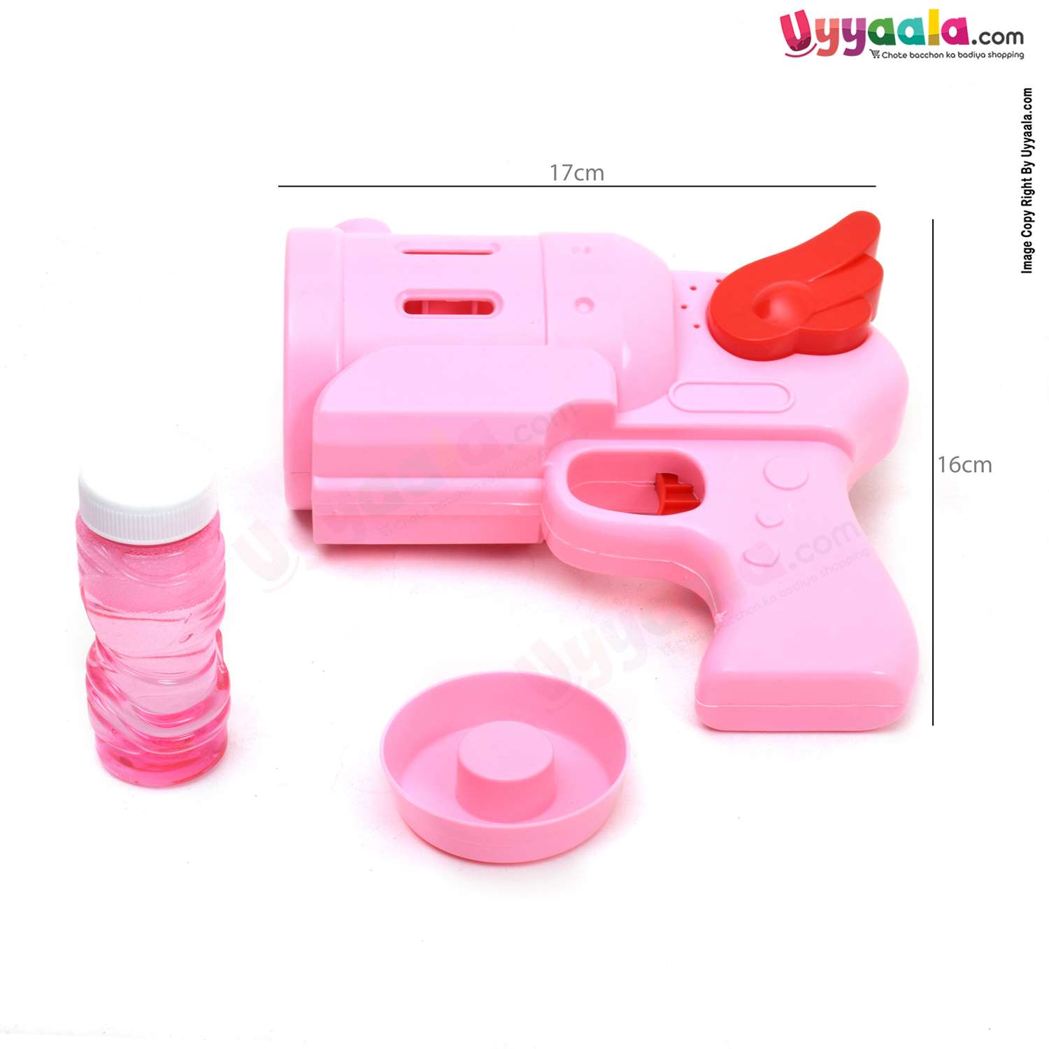 Water gun toy with liquid bottle & tray for kids