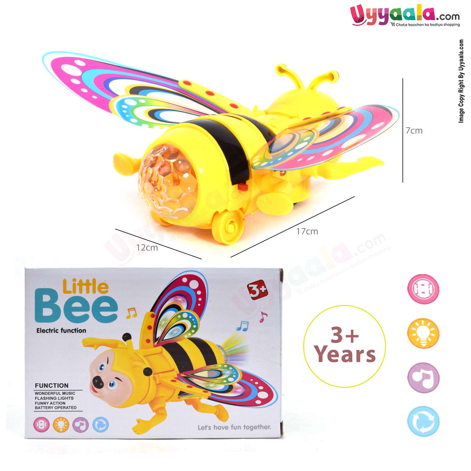 Musical little bee battery operated toy