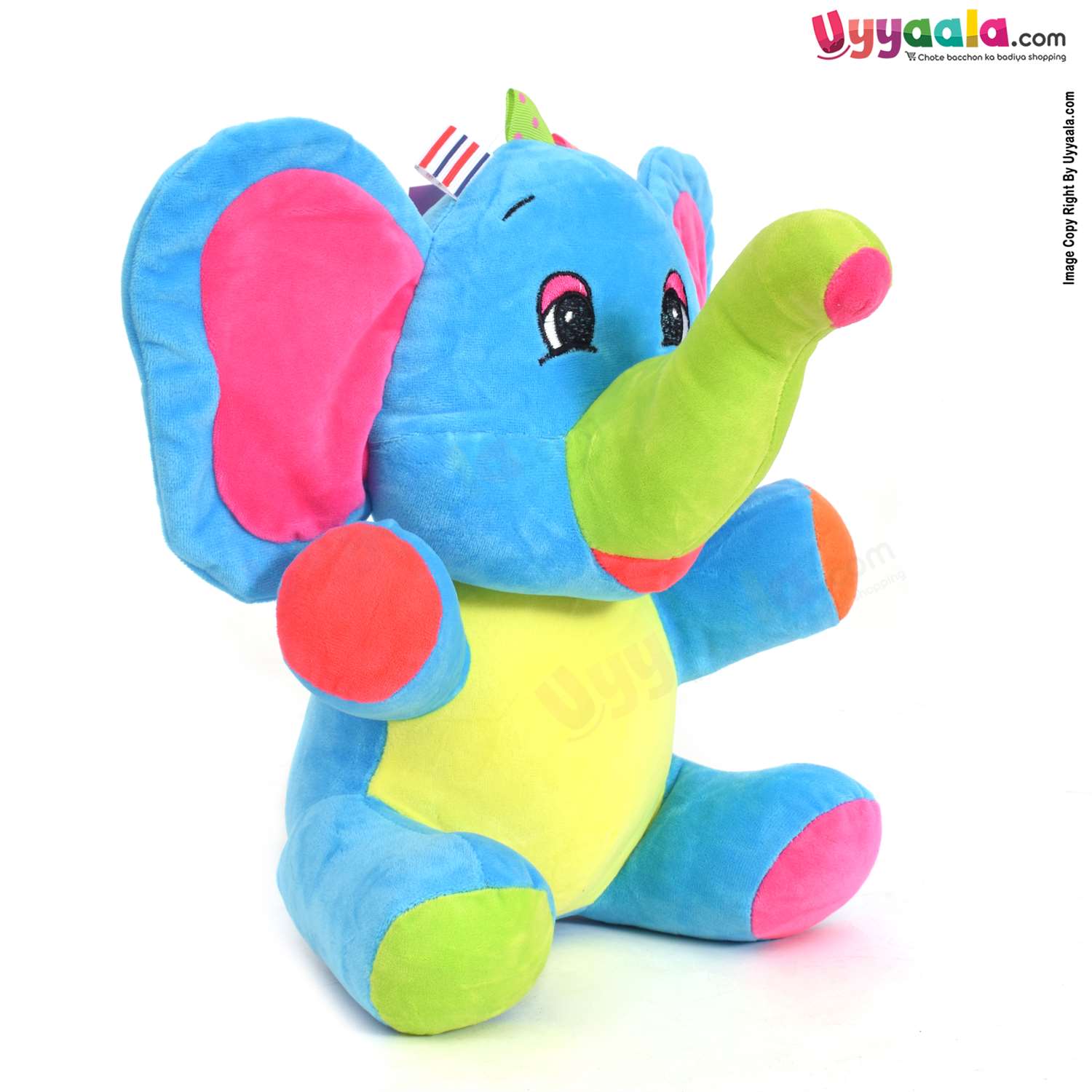 Plush fabric sitting  elephant soft toy