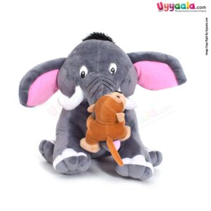 Elephant with monkey soft toy for kids