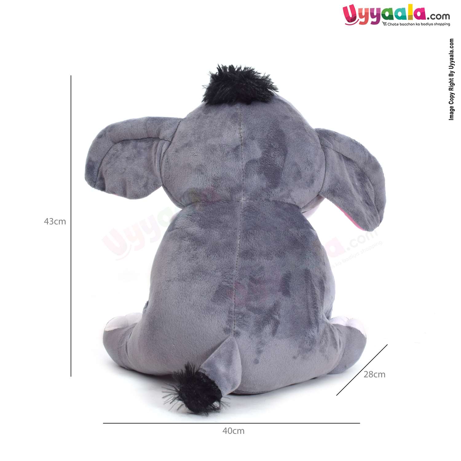 Stuffed elephant with monkey plush toy