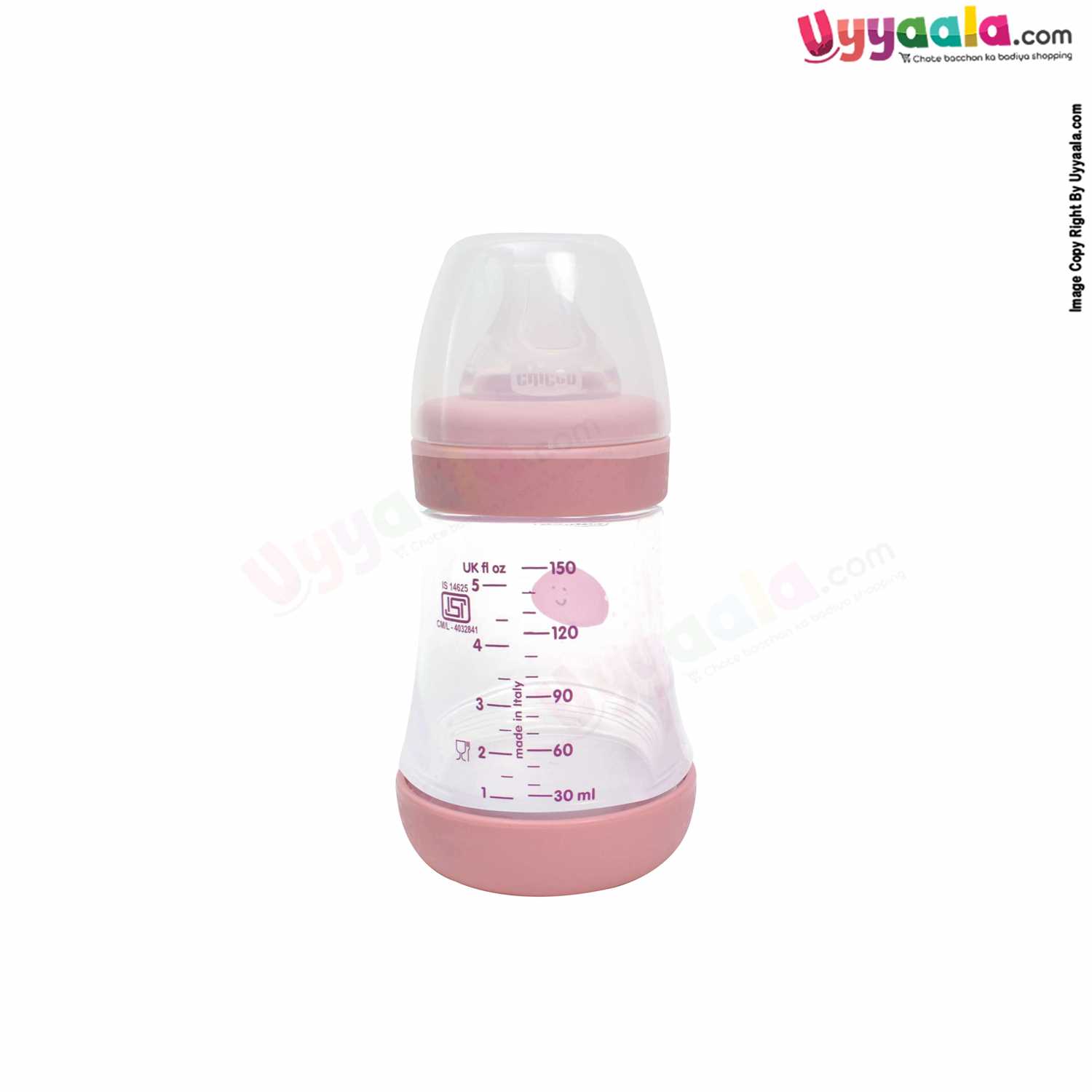 Chicco 150ml feeding bottle for babies, Peach