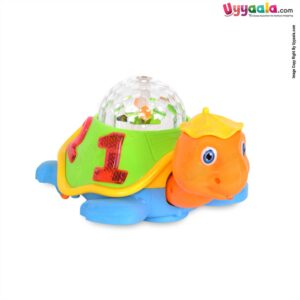 Happy Turtle, Battery Operated Dancing Toy For Kids With Music & 3D Light - Multicolor 3+Y
