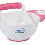 HOPOP Baby's Food Mash & Serve Feeding Bowl - Pink 4m+