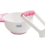 HOPOP Baby's Food Mash & Serve Feeding Bowl - Pink 4m+