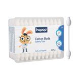 HOPOP Soft & Hygenic Cotton Earbuds For Babies - 55pcs 0m+