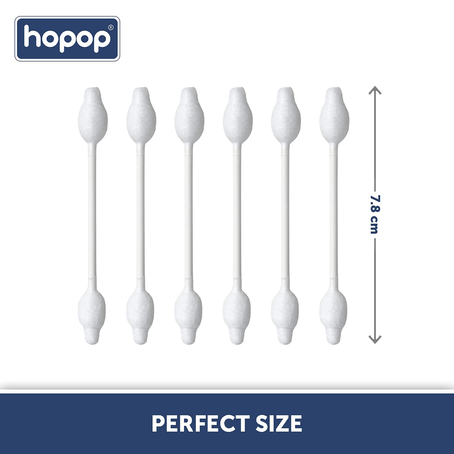 HOPOP Soft & Hygenic Cotton Earbuds For Babies - 55pcs 0m+