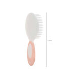 HOPOP Soft Bristle Comb & Brush Set For Babies - White & Pink 0m+