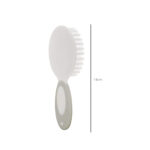 HOPOP Soft Bristle Comb & Brush Set For Babies - White & Grey 0m+