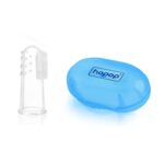 HOPOP Soft Silicone Finger Brush With Storage Case - Blue 0m+