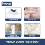 HOPOP Soft Silicone Finger Brush With Storage Case - Blue 0m+