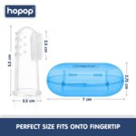 HOPOP Soft Silicone Finger Brush With Storage Case - Blue 0m+