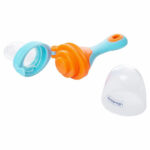 HOPOP Soft Silicone Fruit & Food Nibbler For Babies - Blue & Orange 4m+