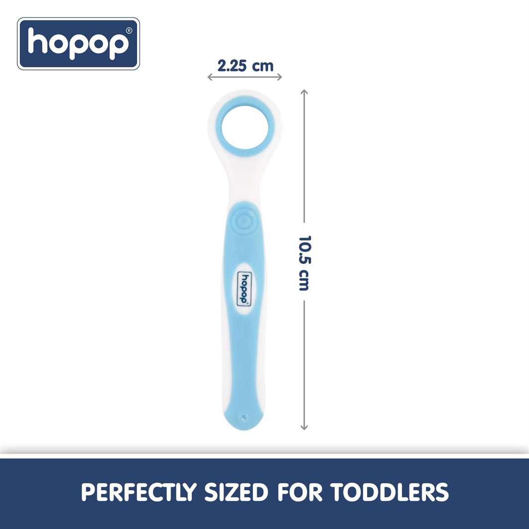 HOPOP Tongue Cleaner For Babies - Blue 3m+