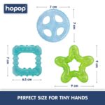 HOPOP BPA Free Water Filled Cooling Teether For Babies - Multicolor 3pcs 4m+