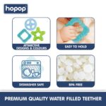 HOPOP BPA Free Water Filled Cooling Teether For Babies - Multicolor 3pcs 4m+