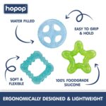 HOPOP BPA Free Water Filled Cooling Teether For Babies - Multicolor 3pcs 4m+