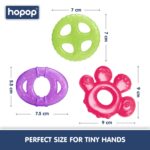 HOPOP BPA Free Water Filled Cooling Teether For Babies - Multicolor 3pcs 4m+