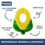 HOPOP Easy Grip Water Filled Cooling Teether For Babies - Corn 4m+