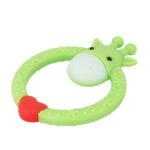HOPOP Easy Grip Giraffe Shaped Silicone Teether - Green 4m+