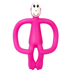 HOPOP Easy Grip Monkey Shaped Silicone Teether - Pink 4m+