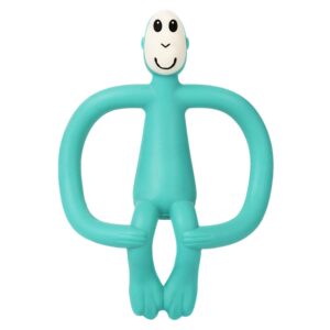 HOPOP Easy Grip Monkey Shaped Silicone Teether - Green 4m+