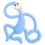 HOPOP Soft Silicone Monkey Shaped Silicone Teether For Babies - Blue 4m+