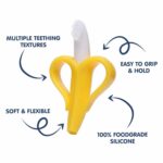 HOPOP Soft Silicone Banana Teether For Babies - Yellow 4m+