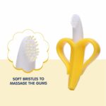 HOPOP Soft Silicone Banana Teether For Babies - Yellow 4m+