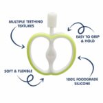 HOPOP Soft Silicone Apple Teether For Babies - Green 4m+